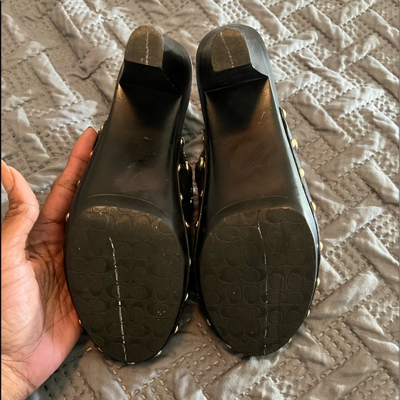Coach Cadence Clogs in black with gold studs! - Picture 4 of 9